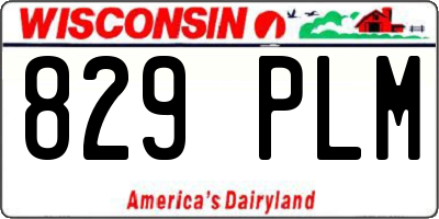 WI license plate 829PLM