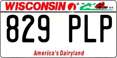 WI license plate 829PLP