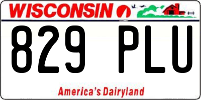 WI license plate 829PLU