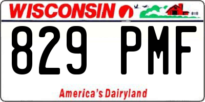 WI license plate 829PMF