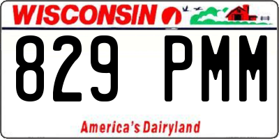WI license plate 829PMM