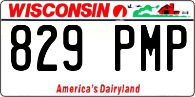 WI license plate 829PMP