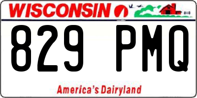 WI license plate 829PMQ
