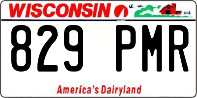 WI license plate 829PMR
