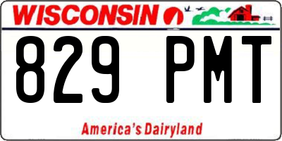 WI license plate 829PMT