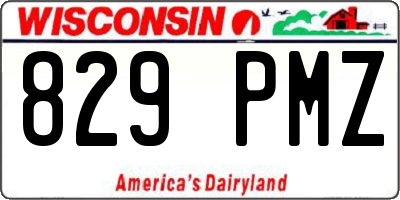 WI license plate 829PMZ
