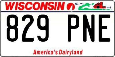 WI license plate 829PNE