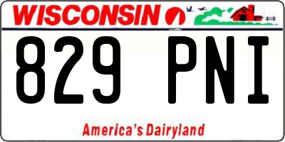 WI license plate 829PNI