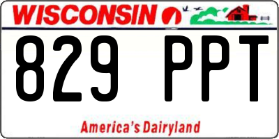 WI license plate 829PPT