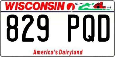 WI license plate 829PQD
