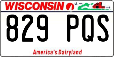 WI license plate 829PQS