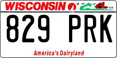 WI license plate 829PRK