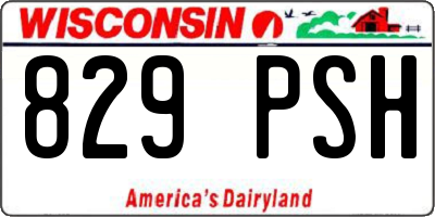 WI license plate 829PSH