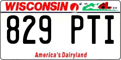 WI license plate 829PTI