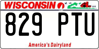 WI license plate 829PTU