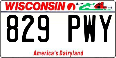 WI license plate 829PWY