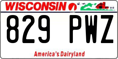 WI license plate 829PWZ