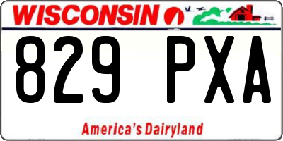 WI license plate 829PXA