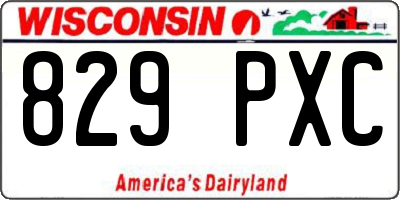 WI license plate 829PXC