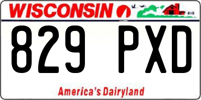 WI license plate 829PXD