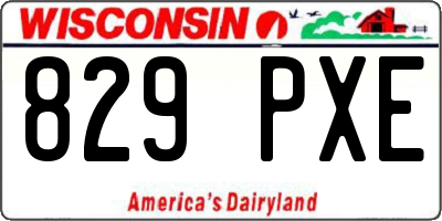 WI license plate 829PXE