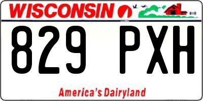 WI license plate 829PXH