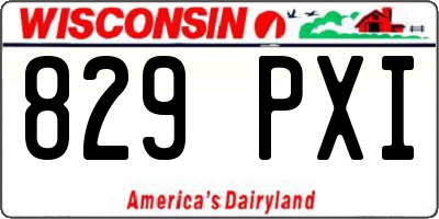 WI license plate 829PXI