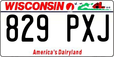 WI license plate 829PXJ