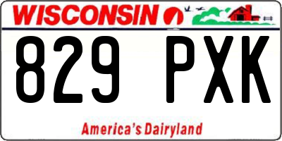 WI license plate 829PXK