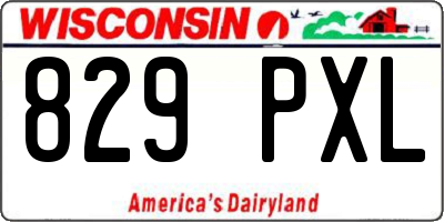 WI license plate 829PXL