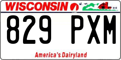 WI license plate 829PXM