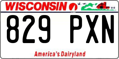WI license plate 829PXN