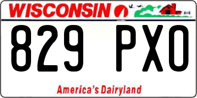 WI license plate 829PXO