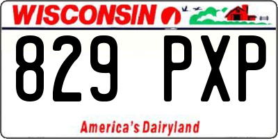 WI license plate 829PXP