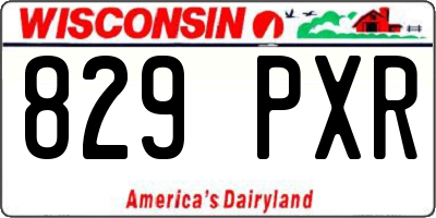 WI license plate 829PXR