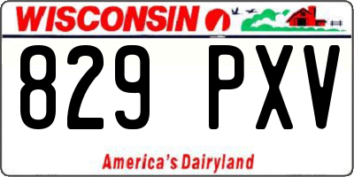 WI license plate 829PXV