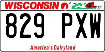 WI license plate 829PXW