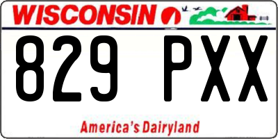 WI license plate 829PXX
