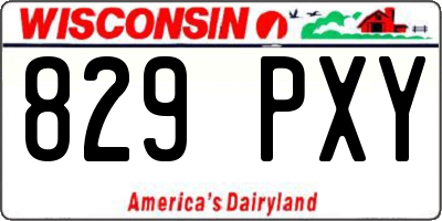 WI license plate 829PXY