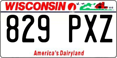 WI license plate 829PXZ