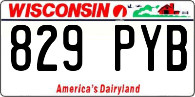 WI license plate 829PYB