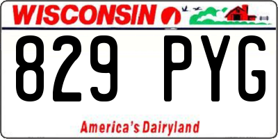WI license plate 829PYG