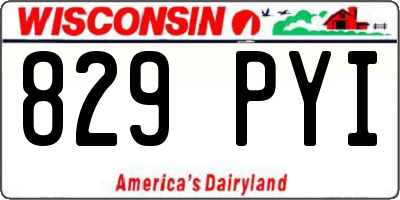 WI license plate 829PYI