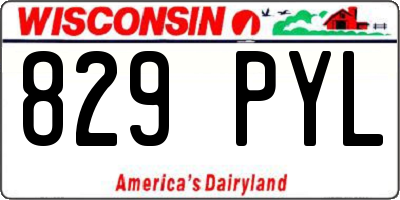 WI license plate 829PYL