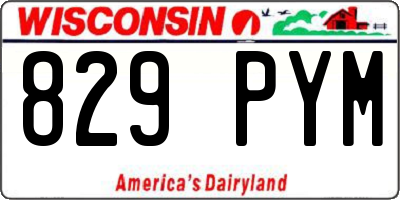 WI license plate 829PYM