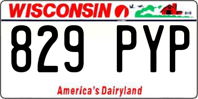WI license plate 829PYP
