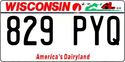 WI license plate 829PYQ