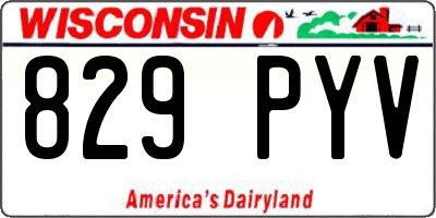 WI license plate 829PYV