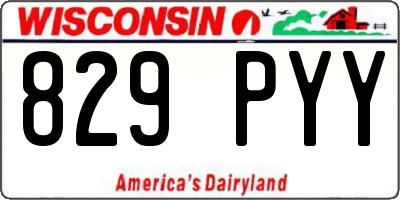 WI license plate 829PYY