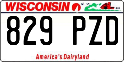 WI license plate 829PZD